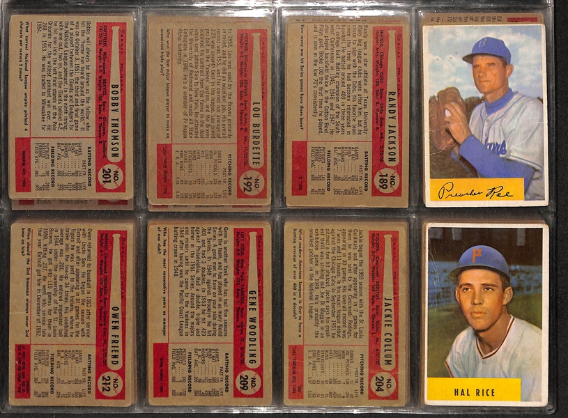 Lot Of 74 1954 Bowman Baseball Cards w. Richie Ashburn